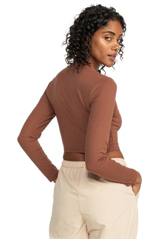 T-shirt court d’entrainement Active - Marron - Roxy