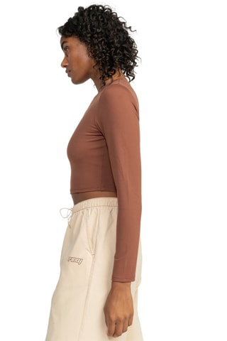 T-shirt court d’entrainement Active - Marron - Roxy