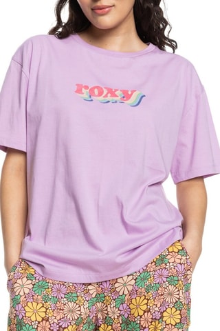 T-shirt oversize en coton biologique - Rose - Roxy