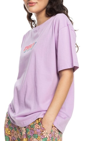 T-shirt oversize en coton biologique - Rose - Roxy