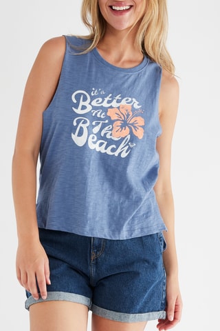 T-shirt sans manches - Bleu - Roxy