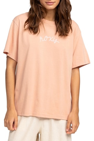 T-shirt oversize en coton biologique - Saumon - Roxy