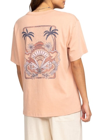 T-shirt oversize en coton biologique - Saumon - Roxy
