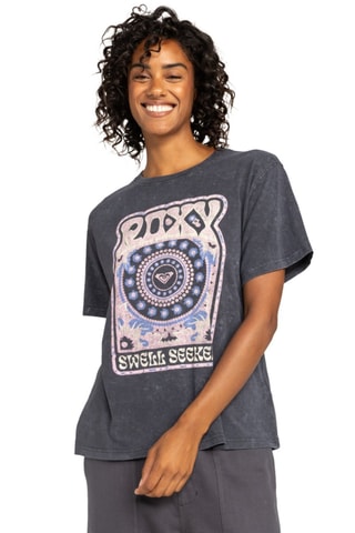 T-shirt loose en coton biologique - Noir chiné - Roxy