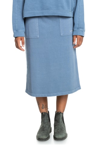 Jupe droite polaire en coton biologique taille haute - Indigo - Quiksilver