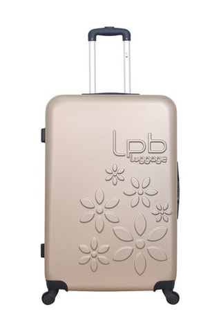  Mala de grande volume Eleonor - 75 cm  - Bege