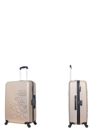  Mala de grande volume Eleonor - 75 cm  - Bege