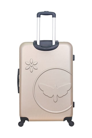  Mala de grande volume Eleonor - 75 cm  - Bege