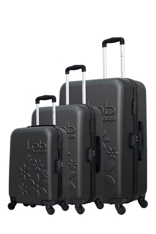  Conjunto de 3 malas Eleonor - 55/65/75 cm  - Preto