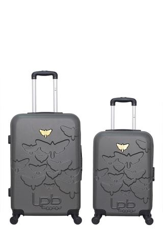Mala de cabine e mala média Aelys (S/M) - 55/65 cm - Cinzento-escuro