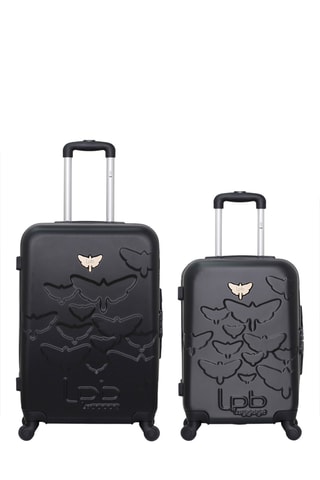 Mala de cabine e mala média Aelys (S/M) - 55/65 cm - Preto