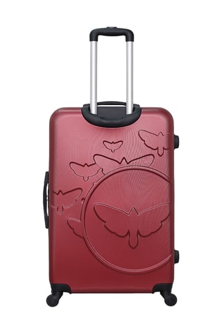 Mala de cabine e mala grande volume Aelys (S/L) - 55/75 cm - Bordô
