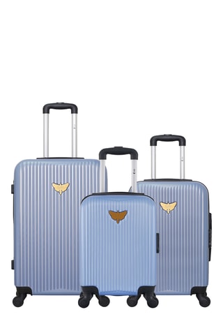 Conjunto de 3 malas Agata - Azul-celeste - 46/55/65 cm - Azul
