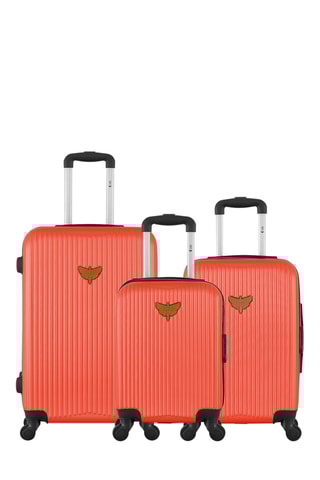 Conjunto de 3 malas Agata - Coral - 46/55/65 cm - Coral