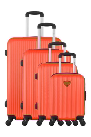 Conjunto de 4 malas Agata - Coral - 75/65/55/46 cm - Coral
