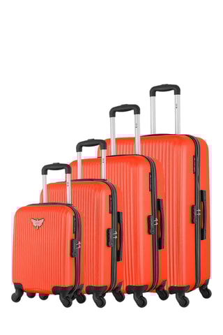 Conjunto de 4 malas Agata - Coral - 75/65/55/46 cm - Coral