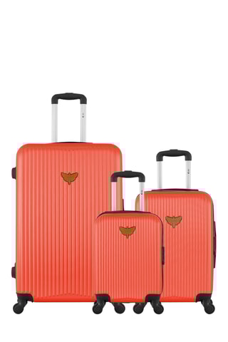 Conjunto de 3 malas Agata - Coral - 46/55/75 cm - Coral