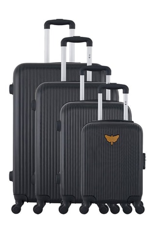 Conjunto de 4 malas Agata - Preto - 46/55/65/75 cm - Preto