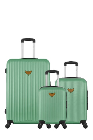 Conjunto de 3 malas Agata - Verde-água - 46/55/75 cm - Verde-água