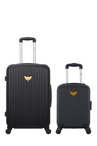 Valise XXS et valise semaine Agata - Noir - 46/65 cm - Noir