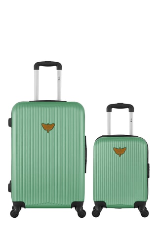 Mala XXS e mala média Agata - Verde-água - 46/65 cm - Verde-água
