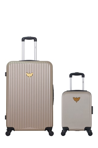 Mala XXS e mala grande volume Agata - Bege - 46/75 cm - Bege