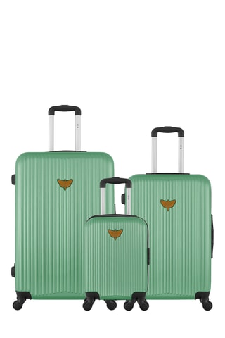 Conjunto de 3 malas Agata - Verde-água - 46/65/75 cm - Verde-água