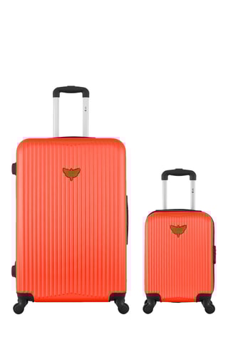 Mala XXS e mala grande volume Agata - Coral - 46/75 cm - Coral