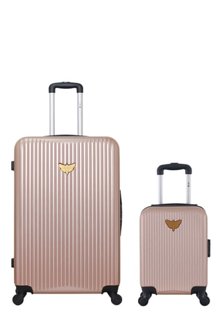 Mala XXS e mala grande volume Agata - Dourado-rosa - 46/75 cm - Dourado-rosa