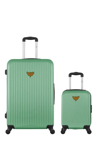 Mala XXS e mala grande volume Agata - Verde-água - 46/75 cm - Verde-água