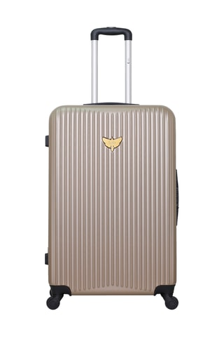 Mala de cabine e mala grande volume Agata - Bege - 55/75 cm - Bege