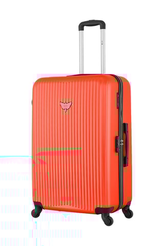 Mala de cabine e mala grande volume Agata - Coral - 55/75 cm - Coral