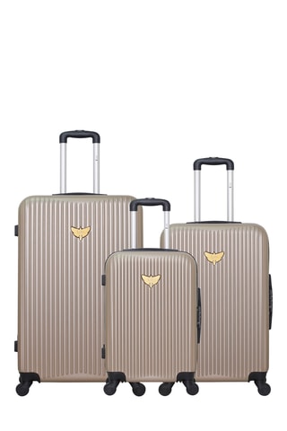 Conjunto de 3 malas Agata - Bege - 55/65/75 cm - Bege