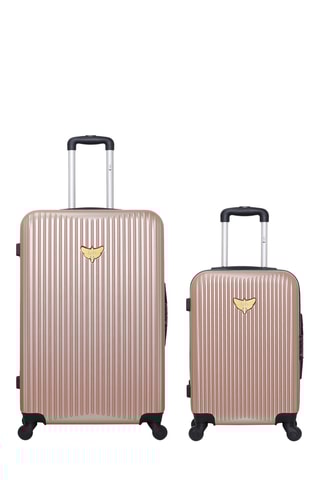 Mala de cabine e mala grande volume Agata - Dourado-rosa - 55/75 cm - Dourado-rosa