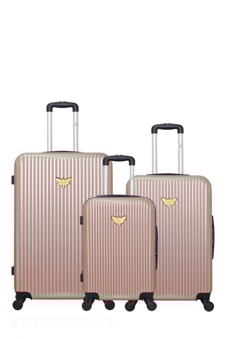Conjunto de 3 malas Agata - Dourado-rosa - 55/65/75 cm - Dourado-rosa
