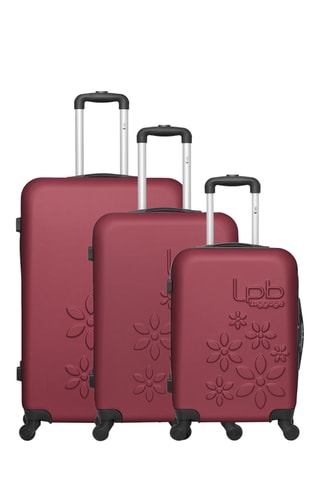  Conjunto de 3 malas Eleonor - 55/65/75 cm  - Bordô