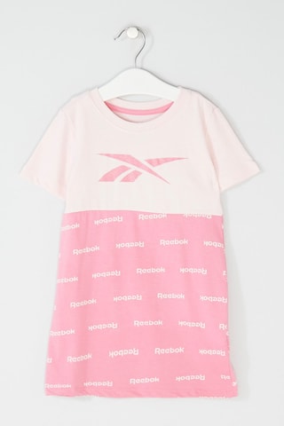 Robe t-shirt - Rose et écru