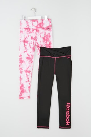 2 leggings - Rose et noir