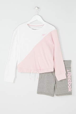 Sweater en Short Roze, wit en grijs