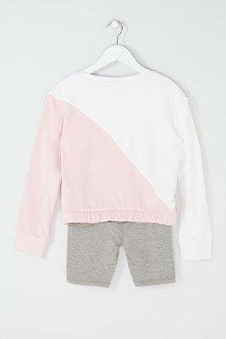 Sweater en Short Roze, wit en grijs
