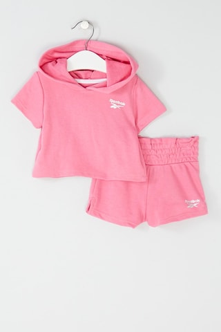 Sweater met Capuchon en Short Roze en Wit