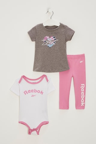 Ensemble 3 pièces - Gris, rose et blanc