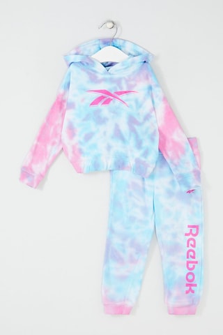 Sweater met Capuchon en Legging Turquoise en Roze
