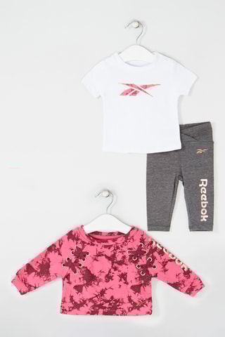 3-delige Set Grijs, wit en roze