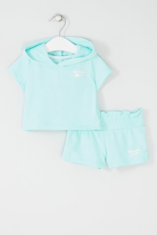 Sweater met Capuchon en Short Turquoise