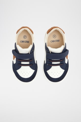 Gympen - Wit en Marineblauw