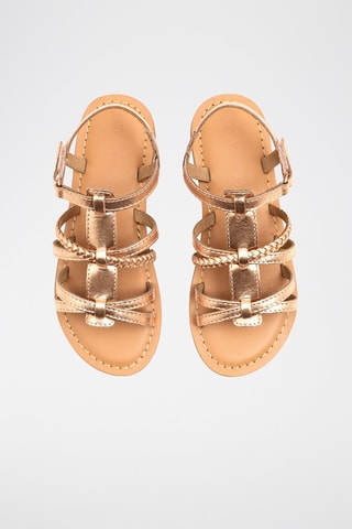 Leren Sandalen Goudkleurig