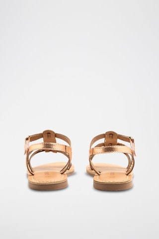 Leren Sandalen Goudkleurig