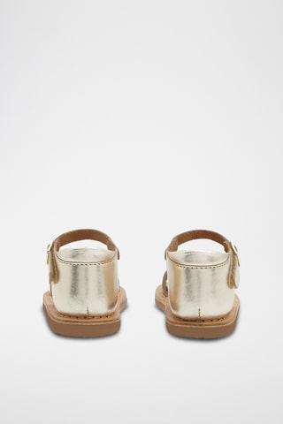 Leren Sandalen - Goudkleurig en Zilverkleurig