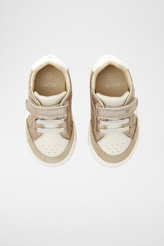 Sneakers - Ecru en Goudkleurig
